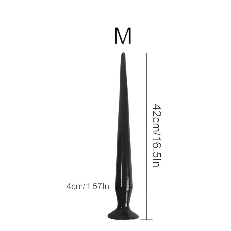XXLTOYS – Zwarte Buttplug met Zuignap – Maat M & L