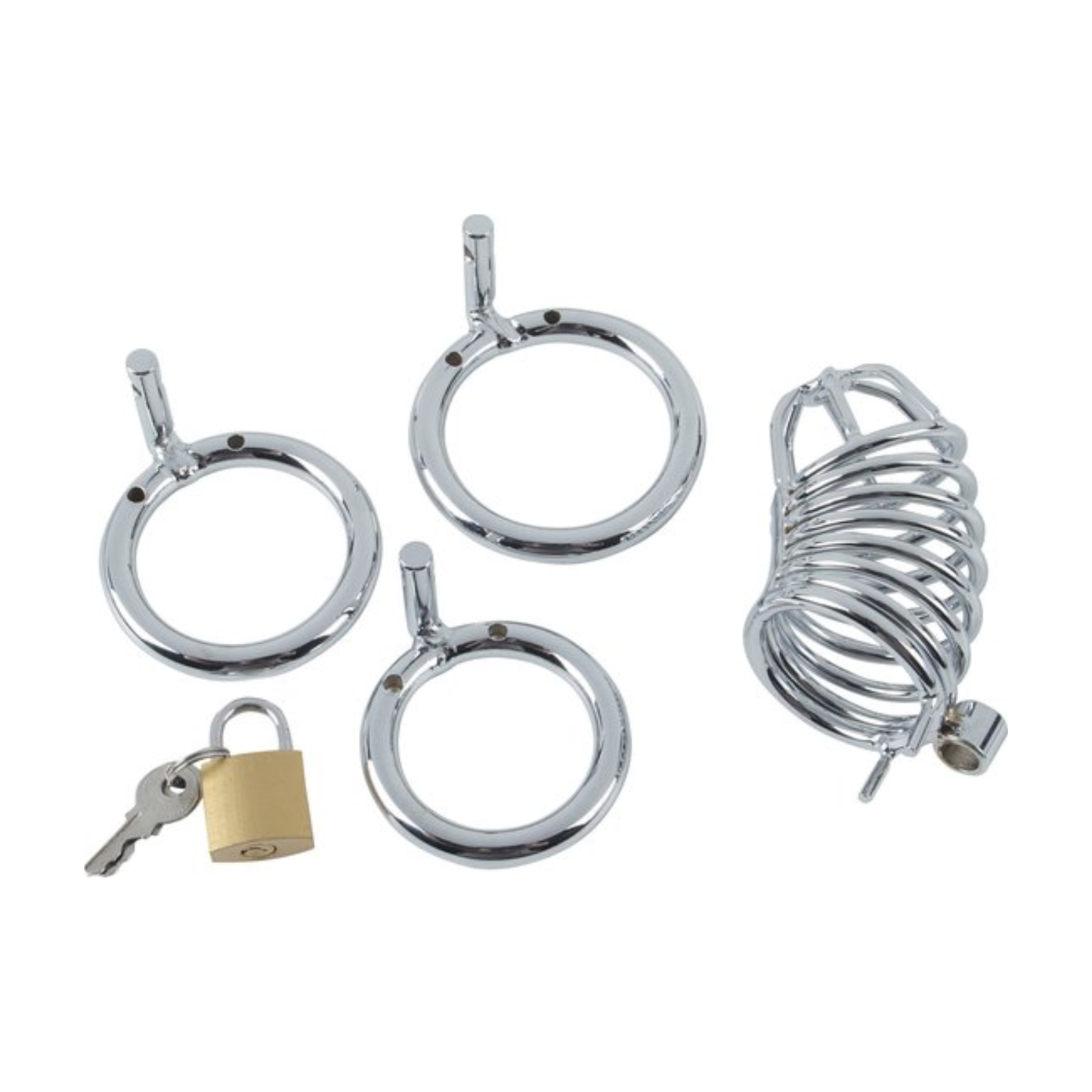 Prison Break Chastity Cage – RVS Penis Kooi - Silver