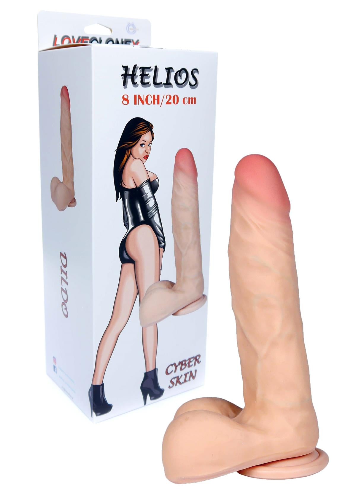 Boysoftoys - 21-00020 - Helios - Loveclonex - Ultrarealistische Dildo - Cyber skin voelt echt aan - Beter dan Siliconen - 4,8 cm dik - Zuignap - Huidskleur - 8 inch / 23 cm