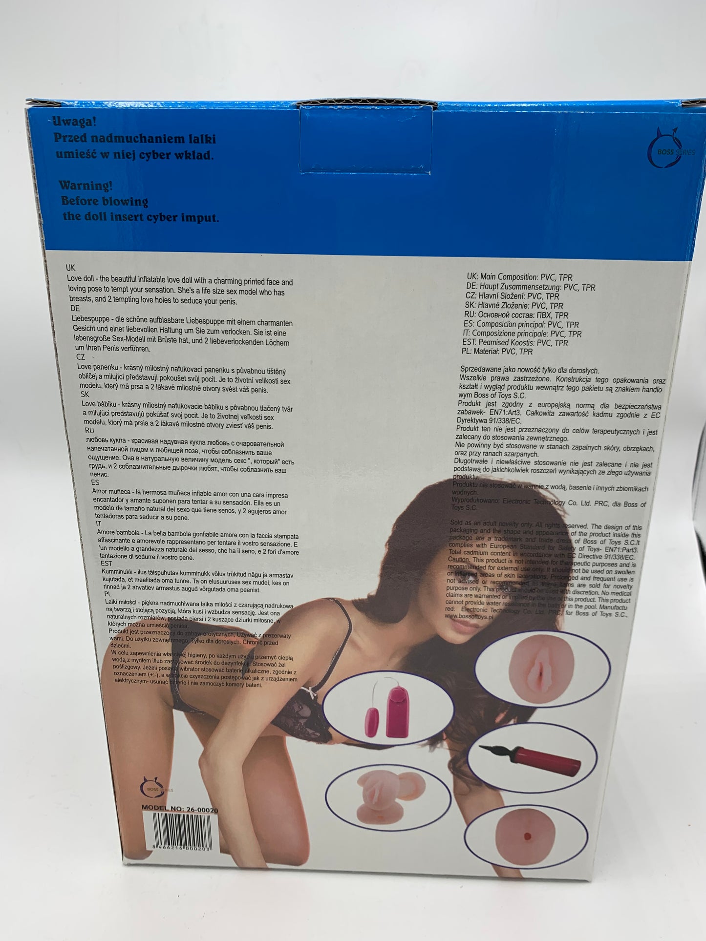 Boysoftoys – Sindy Opblaaspop met Echt Gezicht – XXL – 26-00020