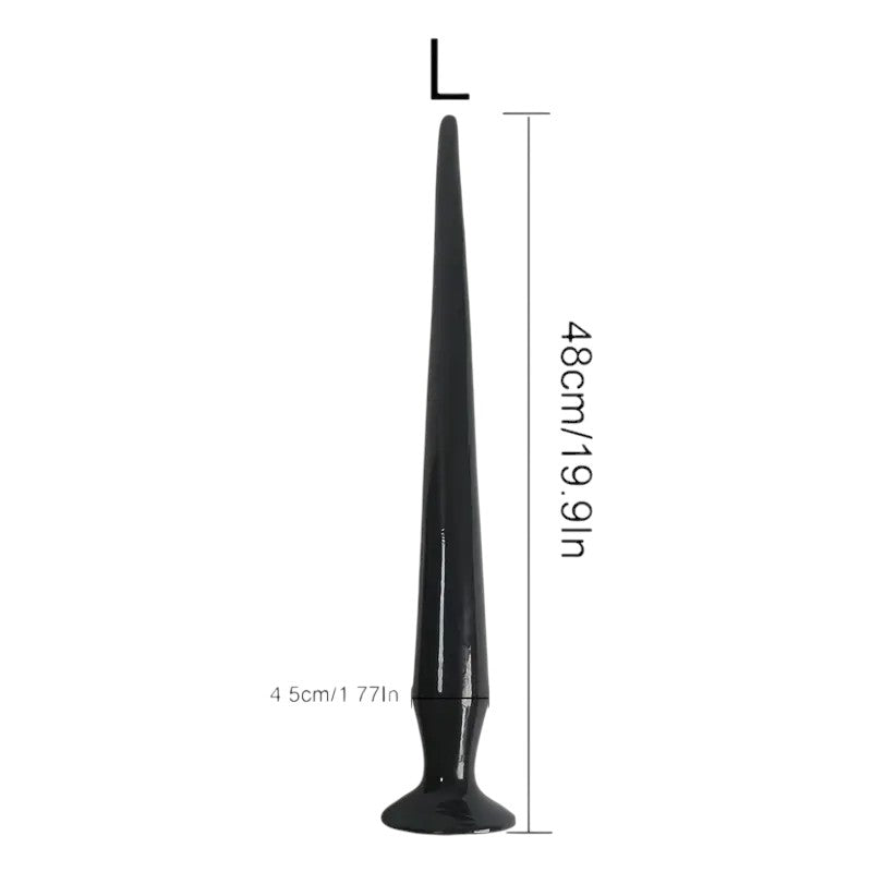 XXLTOYS – Zwarte Buttplug met Zuignap – Maat M & L