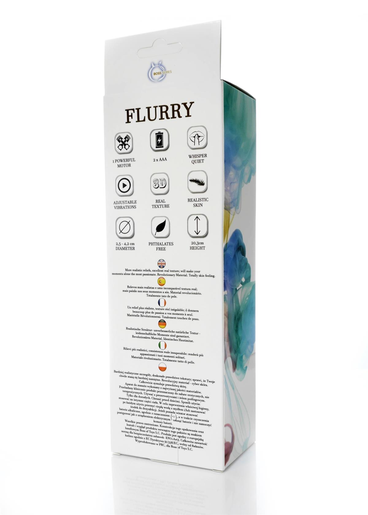 Bossoftoys Flurry Realistic vibrator - Cyber leather - Extra ordinary Flexible Material - Flesh - 20,3 cm - 44-00006
