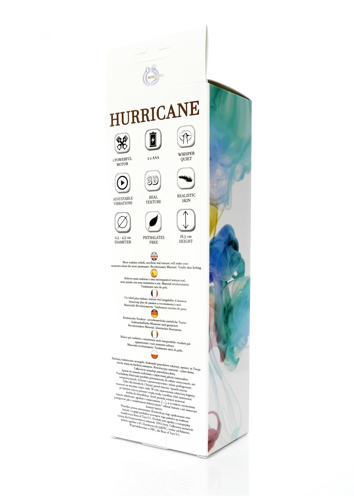 Bossoftoys Hurricane Realistic vibrator - Cyber leather - Extra ordinary Flexible Material - Flesh - 18,5 cm-44-00001