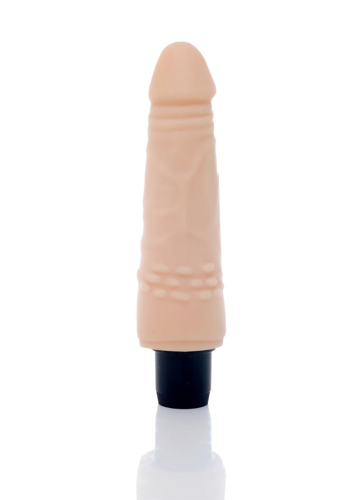 Bossoftoys Hurricane Realistic vibrator - Cyber leather - Extra ordinary Flexible Material - Flesh - 18,5 cm-44-00001
