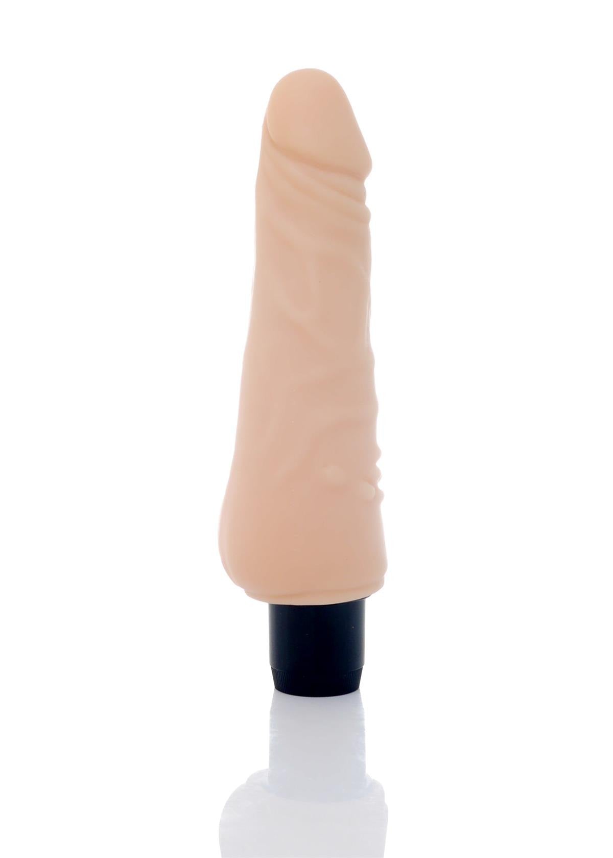 Bossoftoys Hurricane Realistic vibrator - Cyber leather - Extra ordinary Flexible Material - Flesh - 18,5 cm-44-00001
