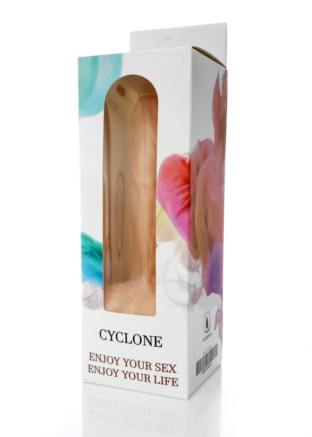 Bossoftoys Cyclone Realistic vibrator - 12 Function - Cyber leather - Extra ordinary Flexible Material - Flesh - 20,5 cm -44-00010