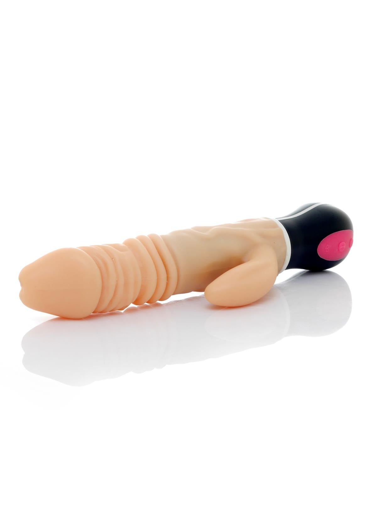 Boysoftoys Uranus Up & Down vibrator - Rotating vibrator - Mega Realistic Bending vibrator - 44-00013 - 12 Function - Usb rechargeable - Cyber leather - Extra ordinary Flexible Material - Flesh - 27 cm