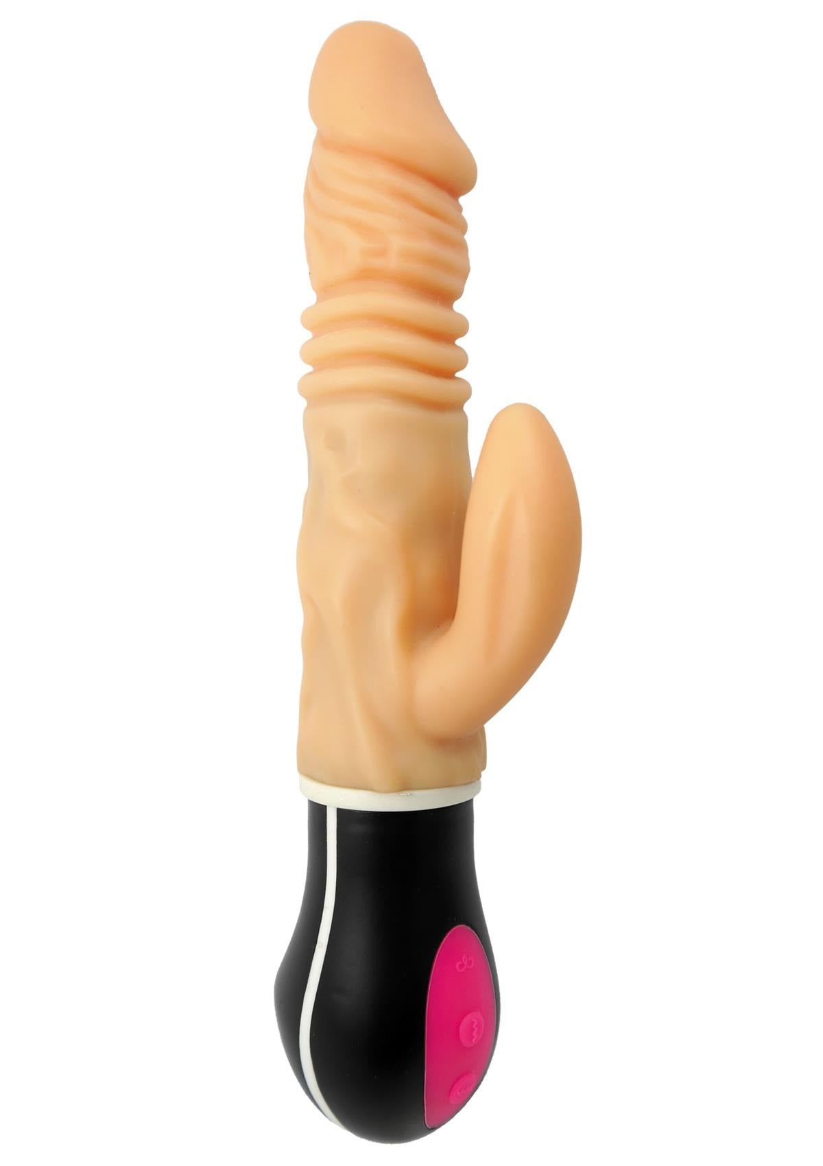 Boysoftoys Uranus Up & Down vibrator - Rotating vibrator - Mega Realistic Bending vibrator - 44-00013 - 12 Function - Usb rechargeable - Cyber leather - Extra ordinary Flexible Material - Flesh - 27 cm