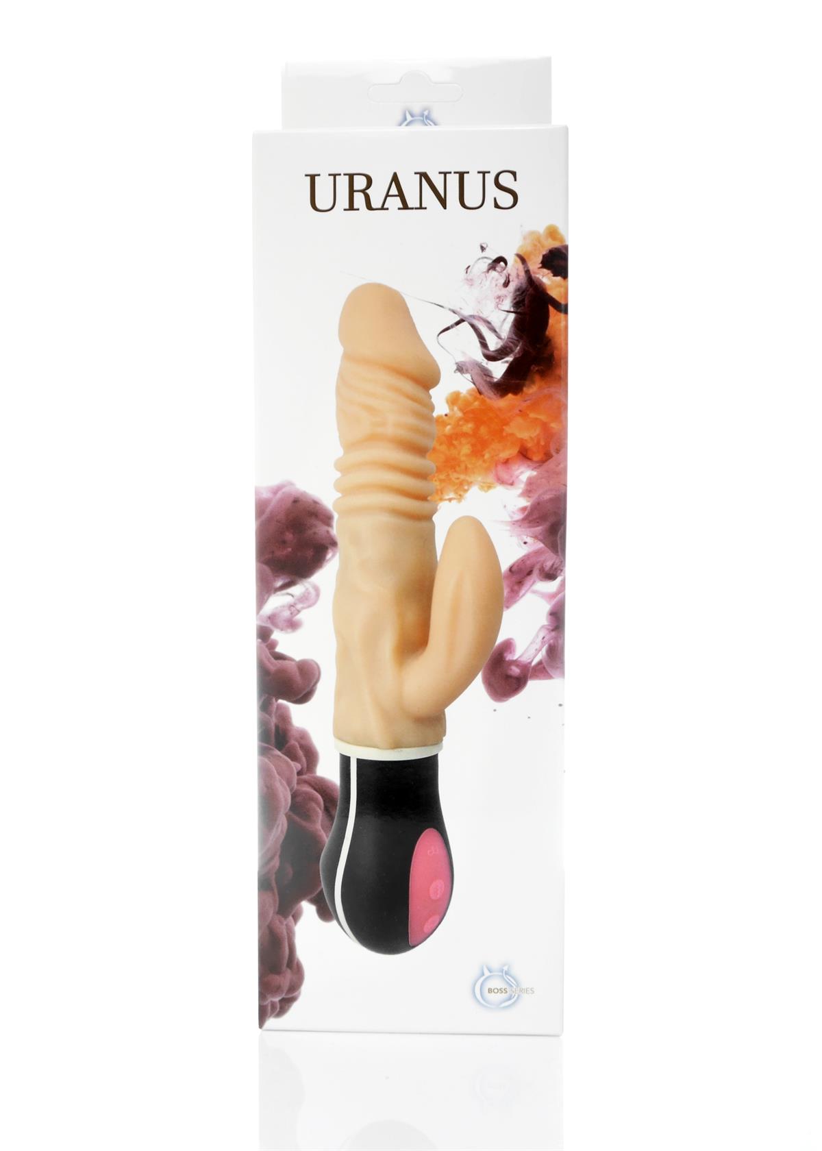 Boysoftoys Uranus Up & Down vibrator - Rotating vibrator - Mega Realistic Bending vibrator - 44-00013 - 12 Function - Usb rechargeable - Cyber leather - Extra ordinary Flexible Material - Flesh - 27 cm