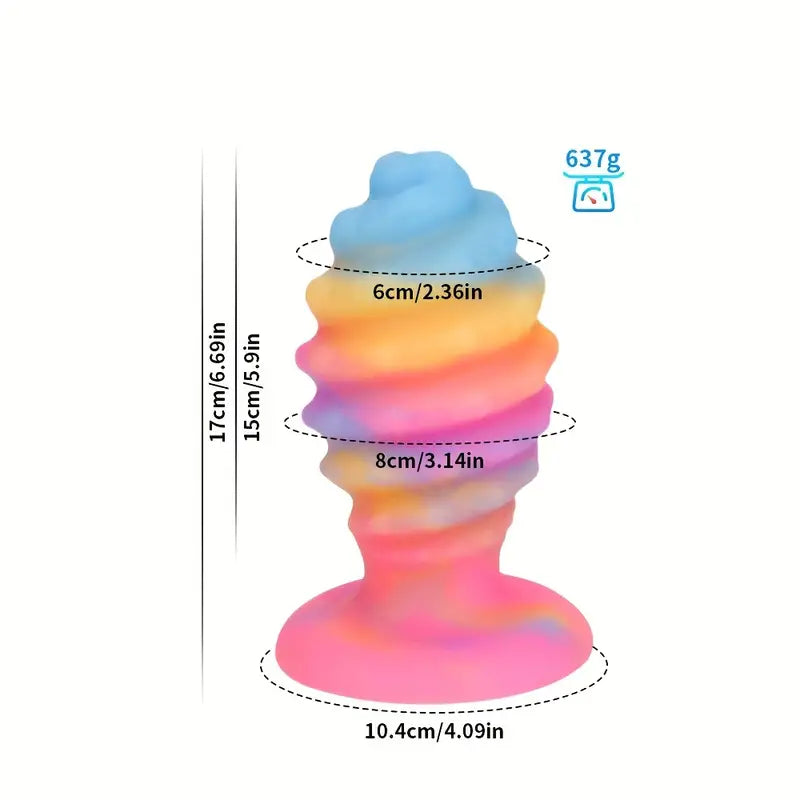 XXLTOYS – Rainbow Ripple XL – Krachtige, Kleurrijke Stimulatie – 17 CM