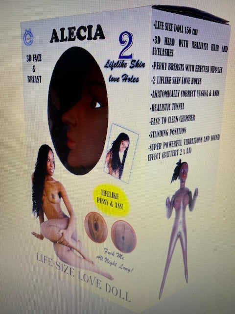 Boysoftoys Alecia Blow Up Doll – Real 3D Face Edition Zwarte Chick