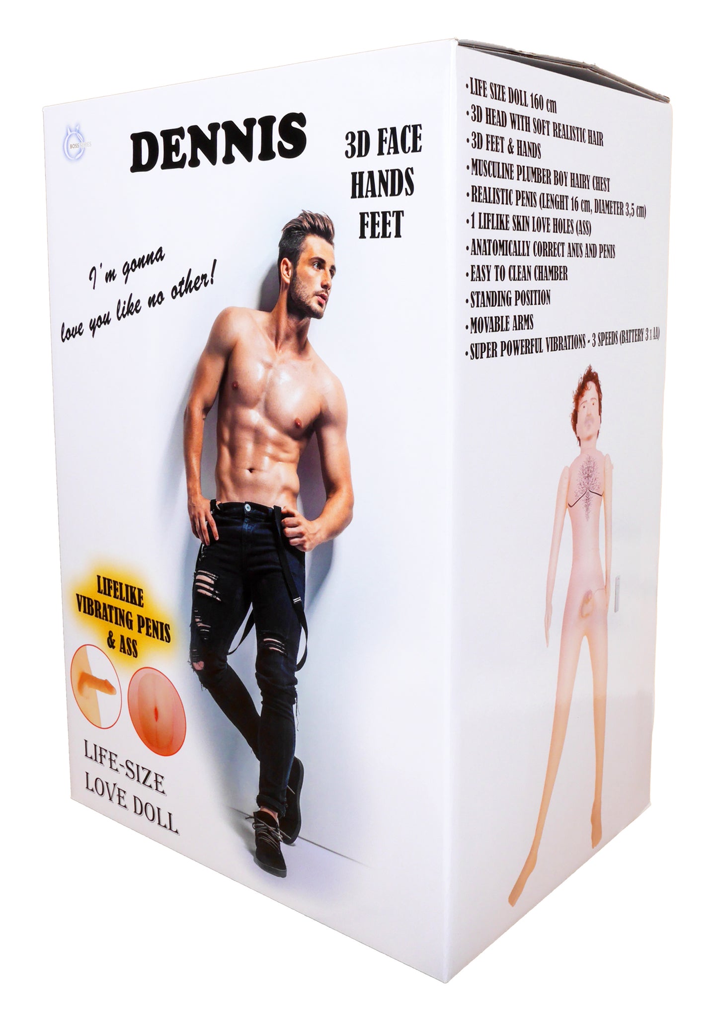 Boysoftoys Dennis Blow Up Love Doll – Real Curly Man Edition