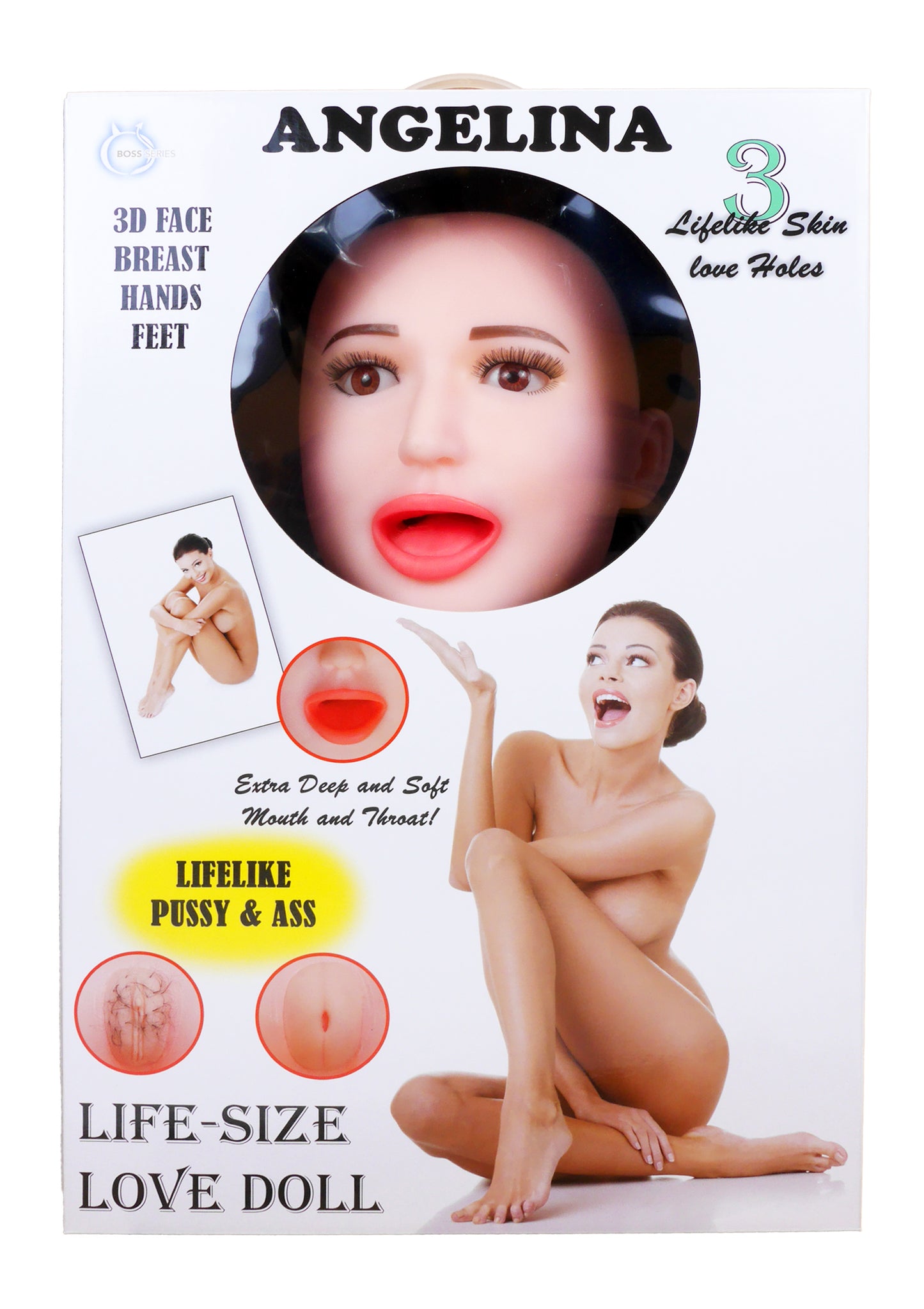 Boysoftoys Angelina Blow Up Doll Real Face - Extra pump - Extra vibrating part - 59-00001