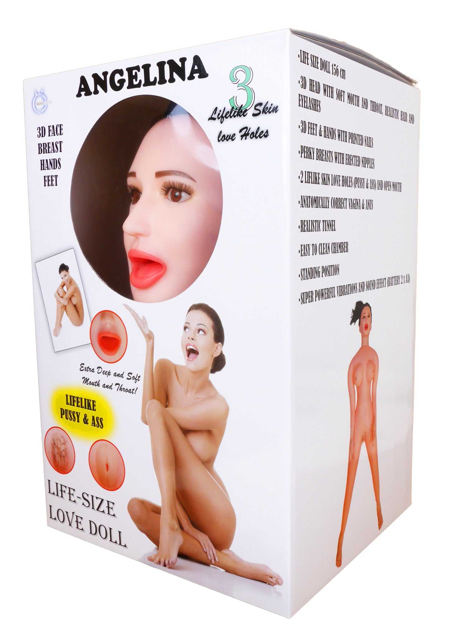 Boysoftoys Angelina Blow Up Doll Real Face - Extra pump - Extra vibrating part - 59-00001