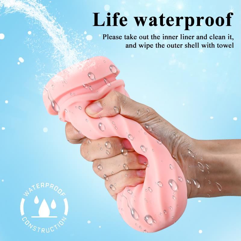 Foxshow - 63-00052 - Big size - 27,5 Cm - Masturbator cup - Sound Vibrating, Flashing Masturbation - USB rechargeable - 7 Function - Dia outside 8 cm - Luxury Giftbox - white /with blue
