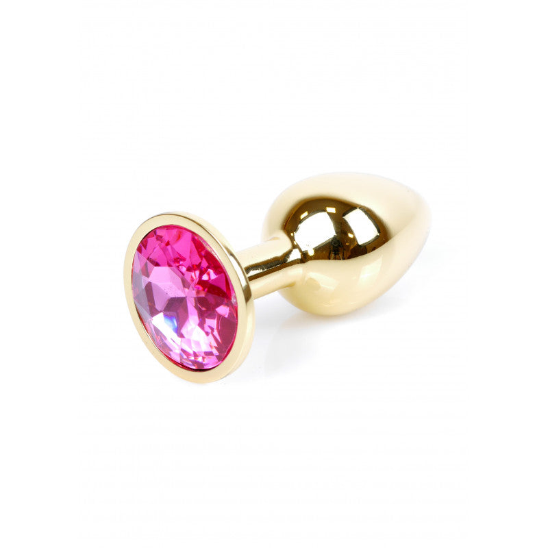 Boysoftoys – Gouden Anale Plug met Roze Kristal – 64-00017