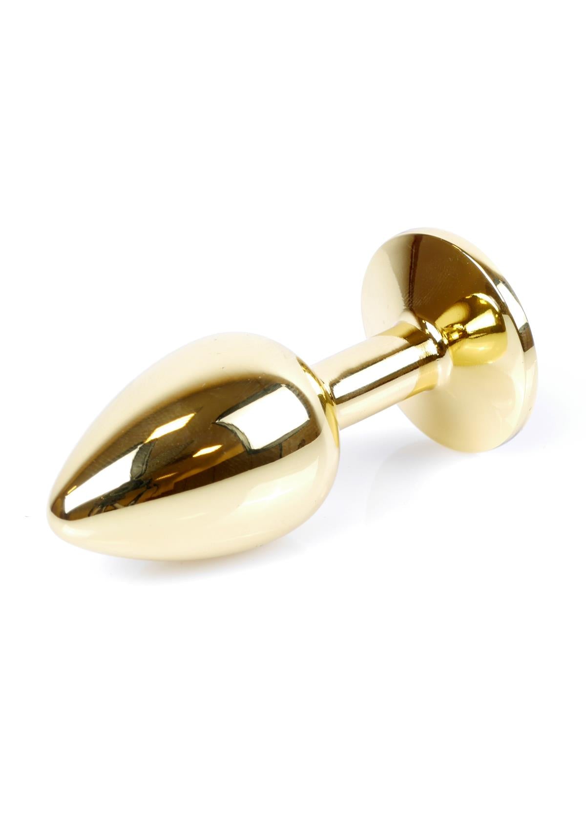 Boysoftoys – Gouden Anale Plug met Roze Kristal – 64-00017