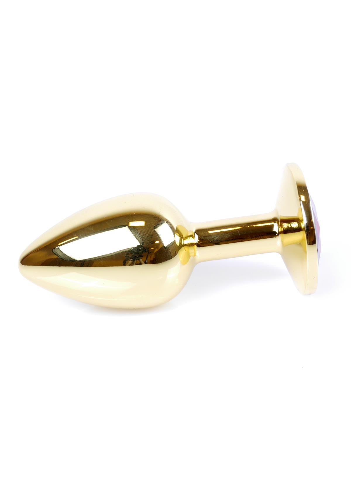 Boysoftoys – Gouden Anale Plug met Roze Kristal – 64-00017