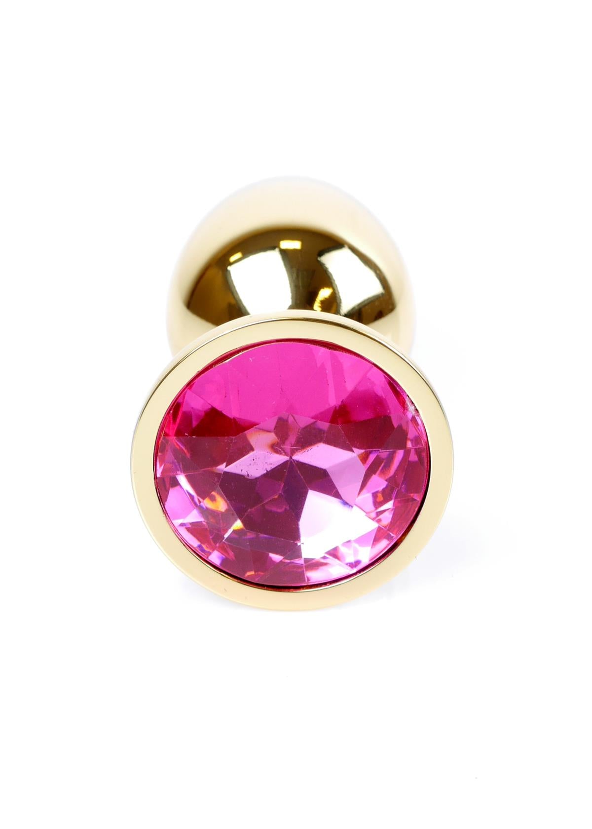 Boysoftoys – Gouden Anale Plug met Roze Kristal – 64-00017