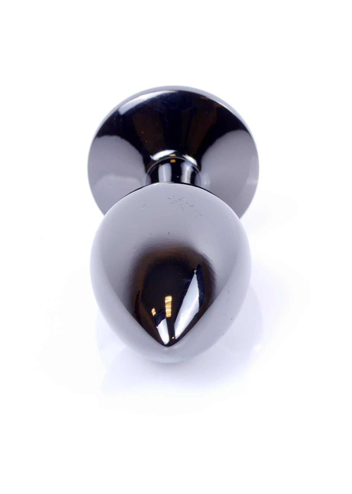Boysoftoys – Anale Plug Donker Zilver met Roze Kristal – 64-00026