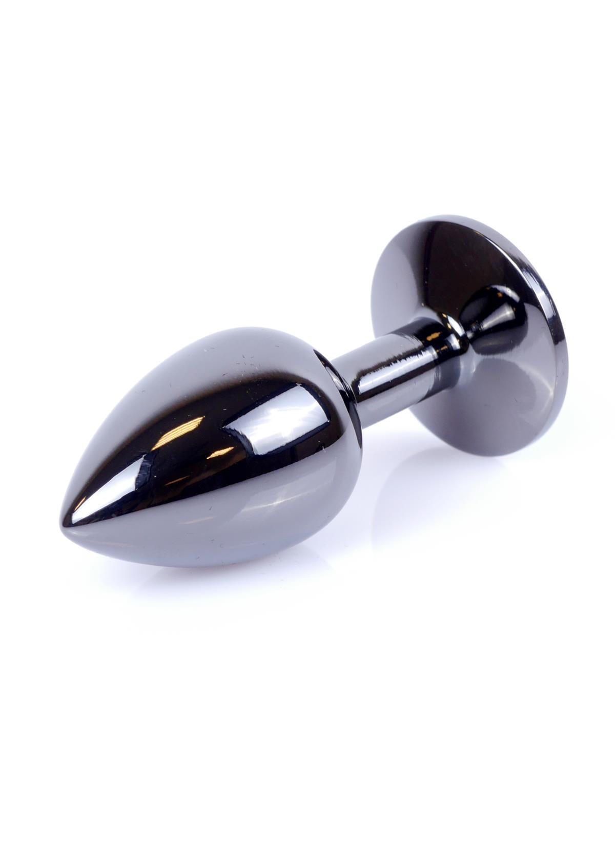 Boysoftoys – Anale Plug Donker Zilver met Roze Kristal – 64-00026