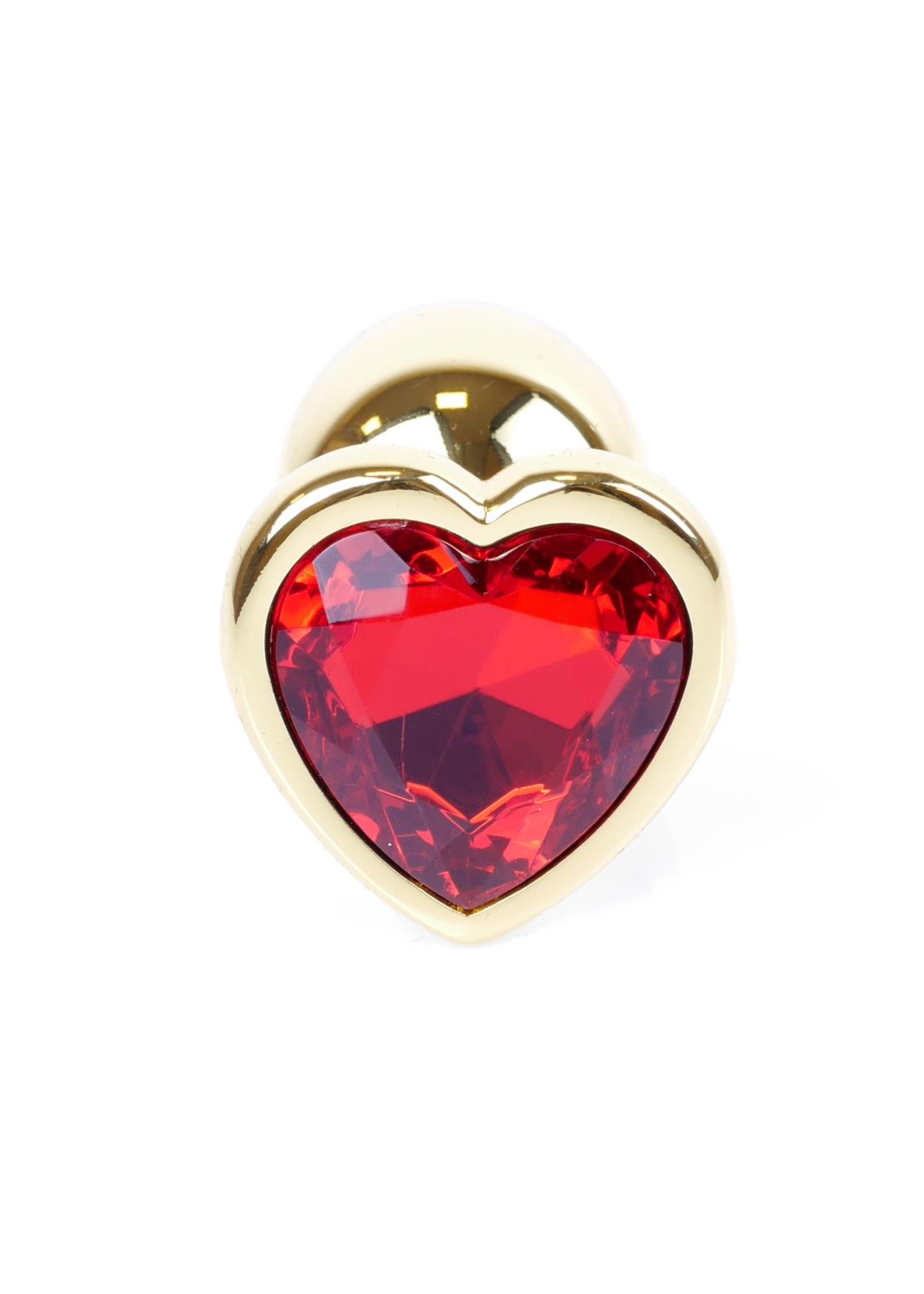 Boysoftoys – Anale Plug Goud Met Hart Design en met Rode Kristal – 64-00037