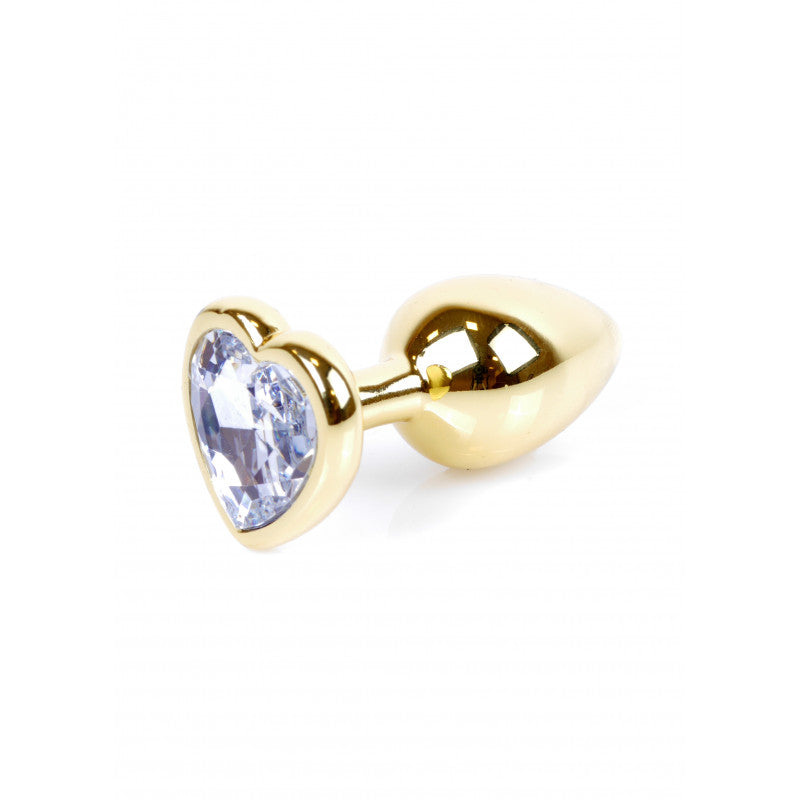 Boysoftoys – Goud Hart Design met Transparante Kristal – 64-00039