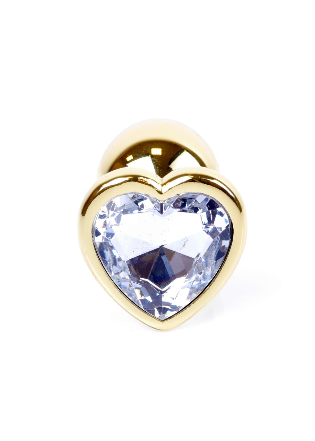 Boysoftoys – Goud Hart Design met Transparante Kristal – 64-00039