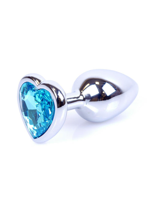 Boysoftoys – Heart Design Plug – Silver – Anal – Blauwe Steen