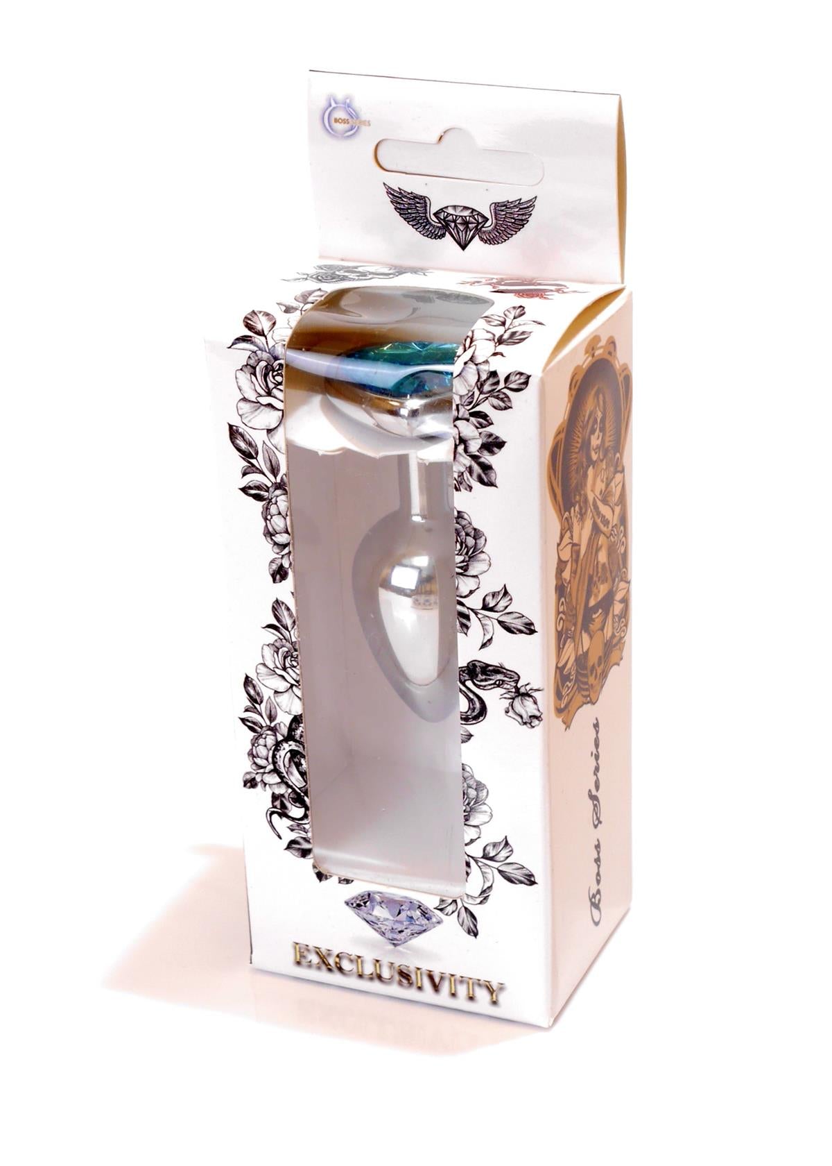 Boysoftoys – Heart Design Plug – Silver – Anal – Blauwe Steen