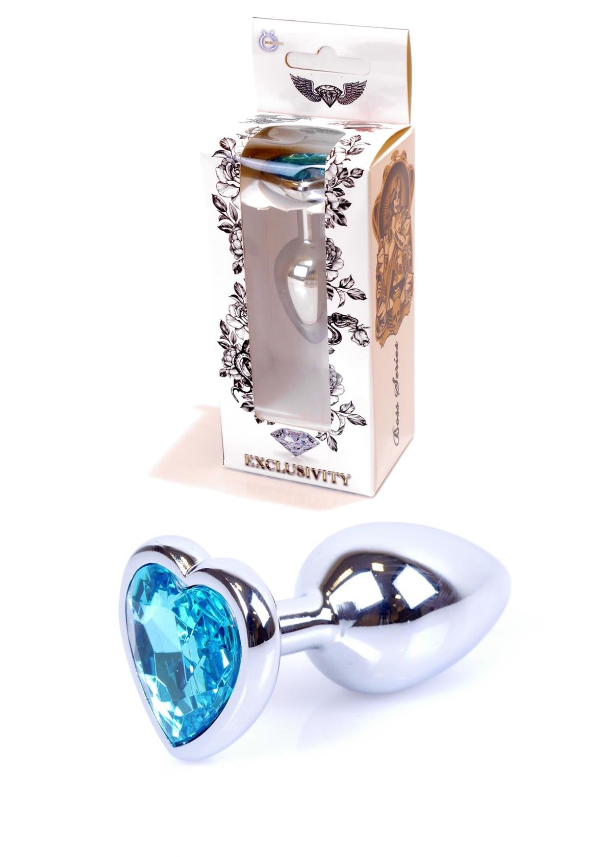 Boysoftoys – Heart Design Plug – Silver – Anal – Blauwe Steen