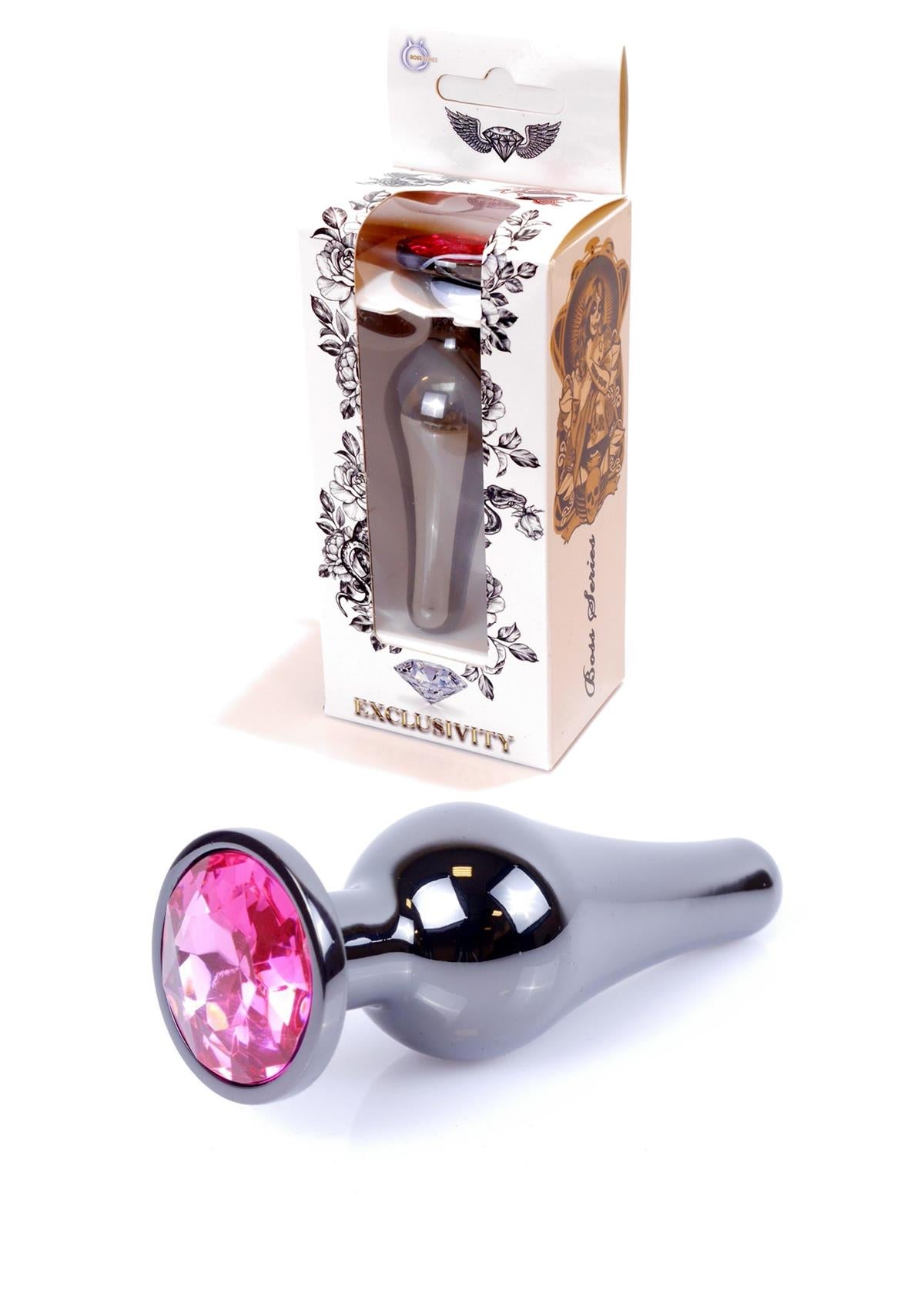 Boysoftoys - Buttplug - Donker - Zilver - Anaal - Roze - 64-00053