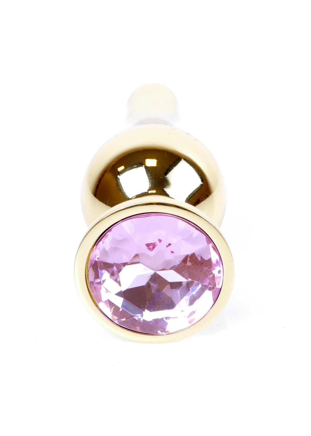 Boysoftoys Gouden Buttplug Anal Plug Met Roze steen