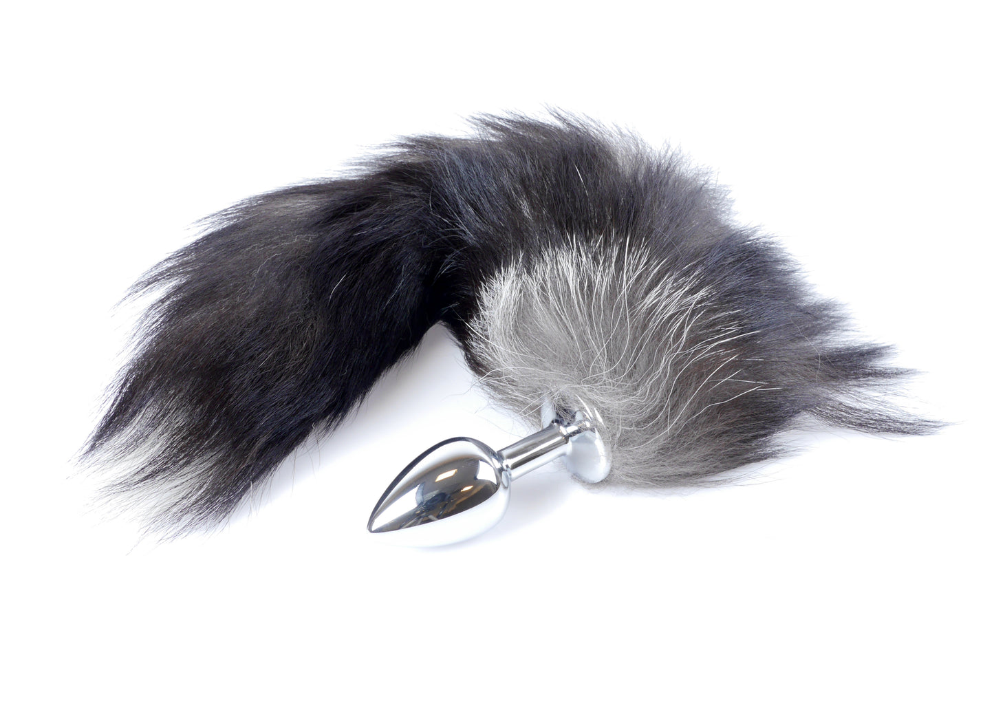 Boysoftoys – Plug met Zwarte Fox Tail – XXL – 45 cm - Vossenstaart