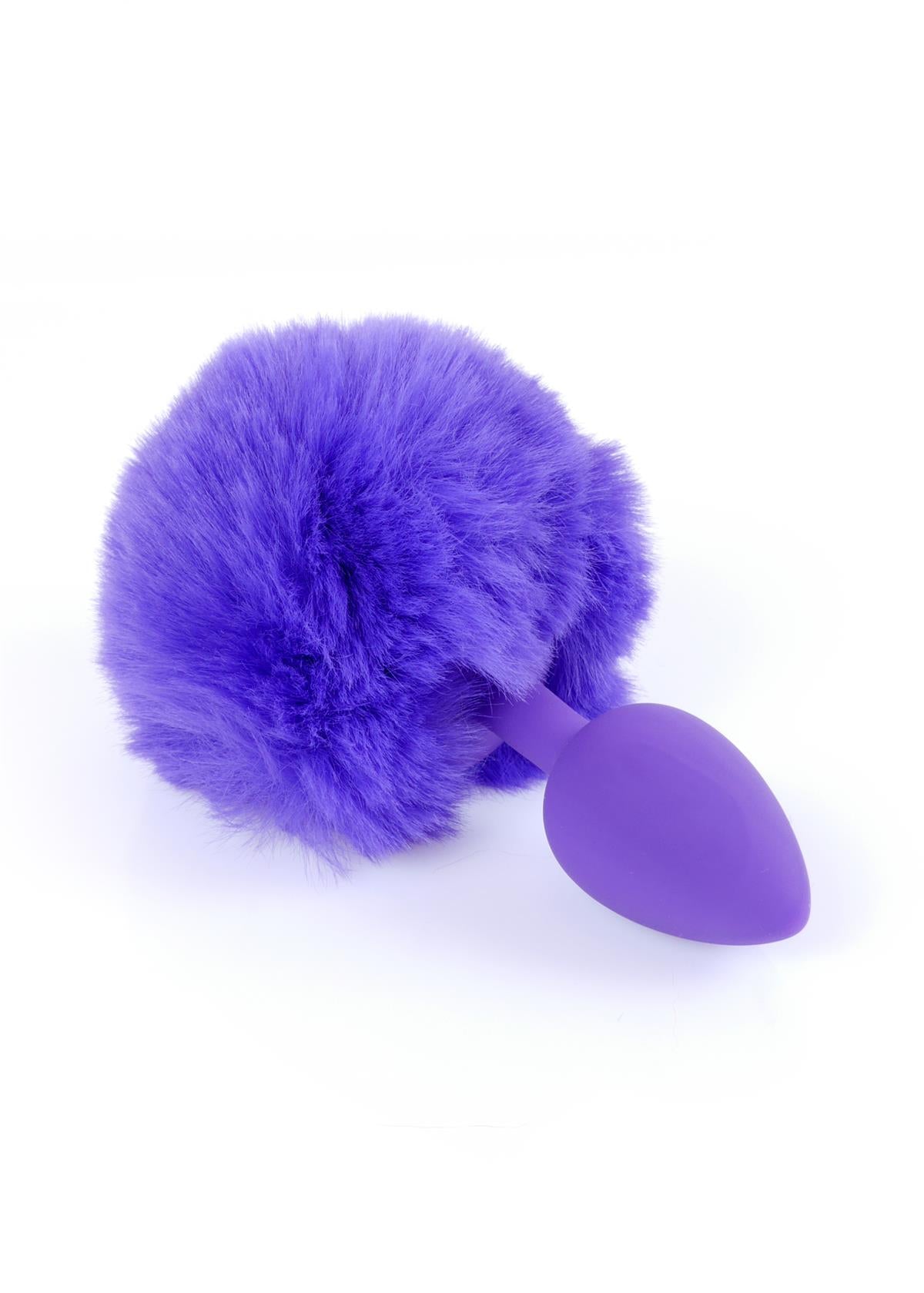 Boysoftoys – Paarse Siliconen Buttplug met Bunny Staart – 6,5 cm