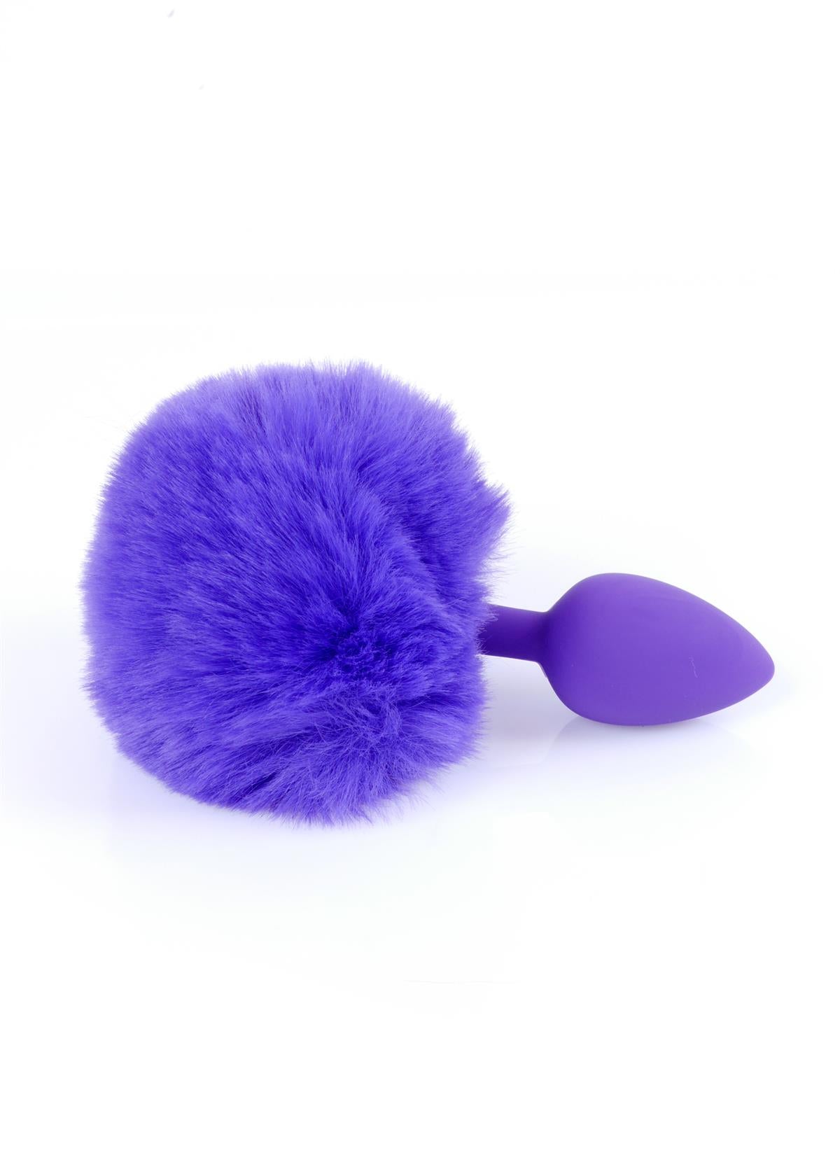 Boysoftoys – Paarse Siliconen Buttplug met Bunny Staart – 6,5 cm
