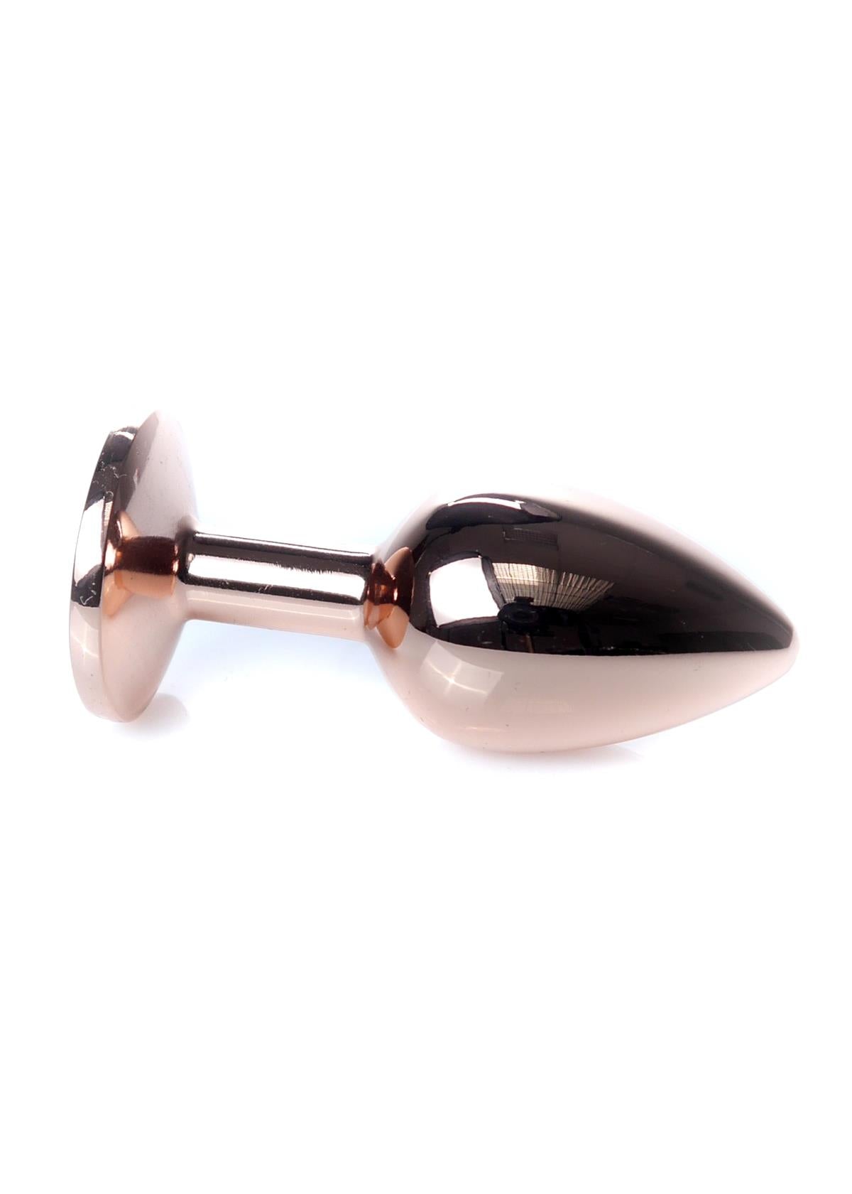 Boysoftoys – Rose Gold Anal Plug met Rode Edelsteen – 7 cm