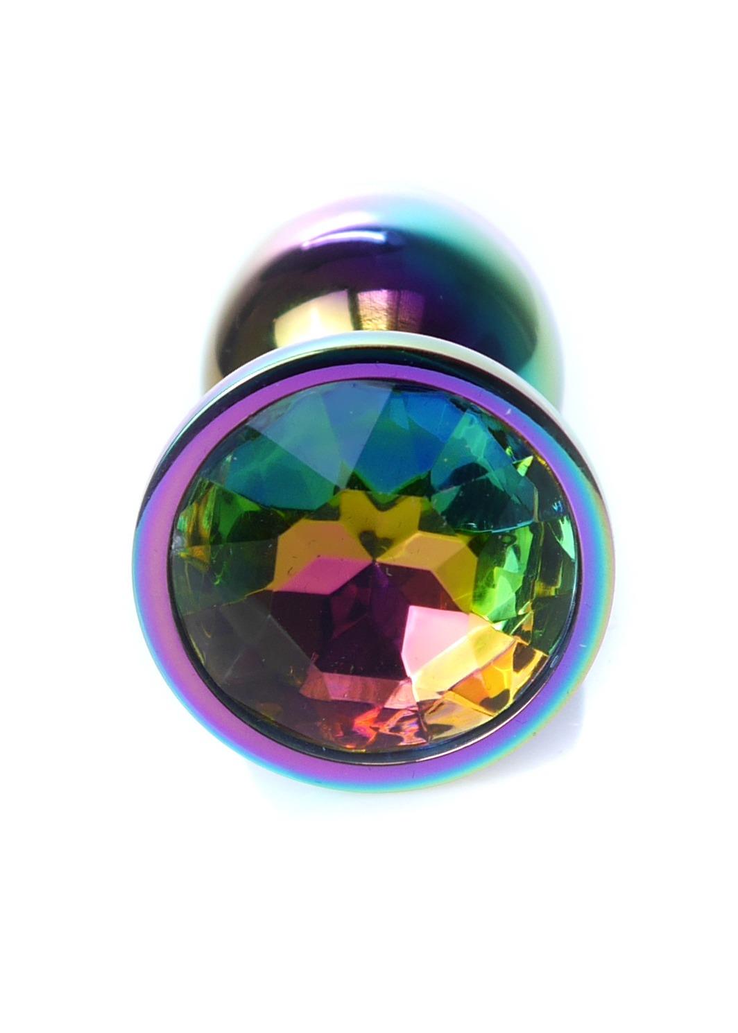 Boysoftoys – Rose Gold Anal Plug met Regenboogsteen – 7 cm