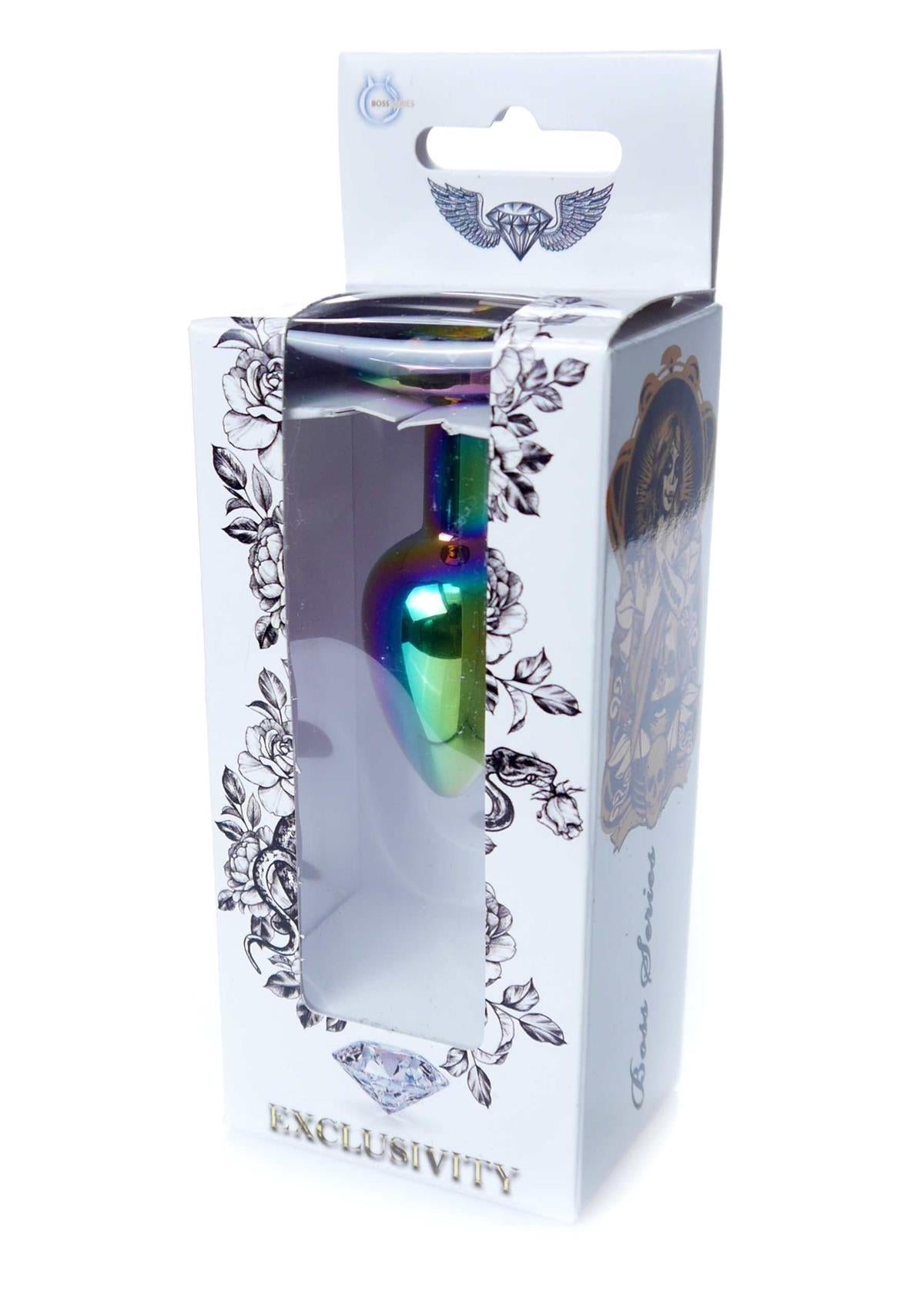 Boysoftoys – Rose Gold Anal Plug met Regenboogsteen – 7 cm