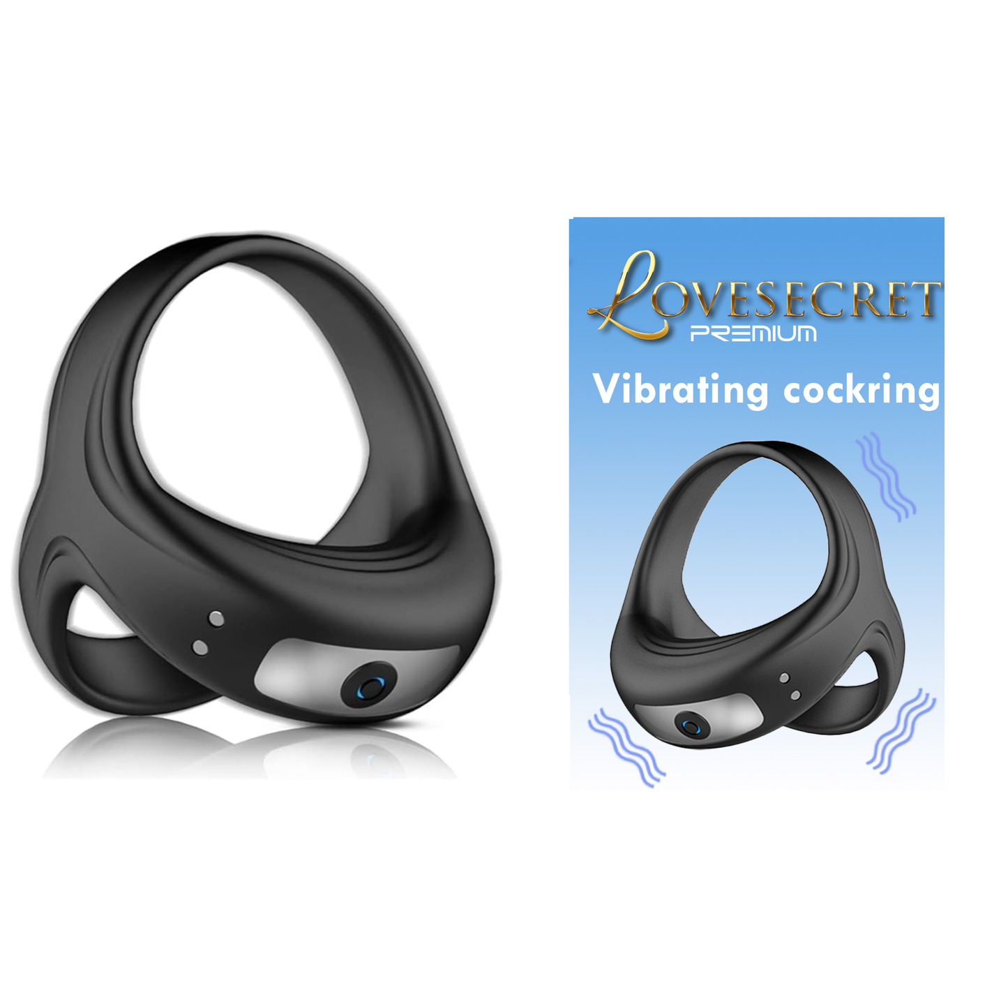 Oplaadbare Siliconen Cockring met Vibratie