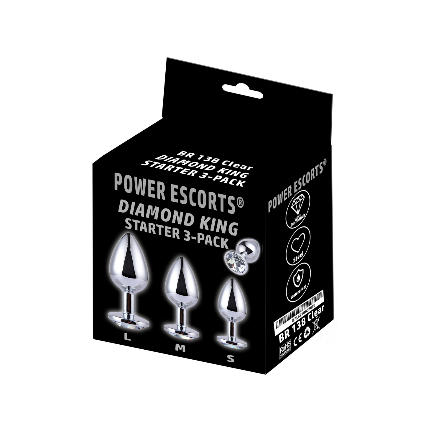 Starters Buttplug Set Met Transparant Kristal