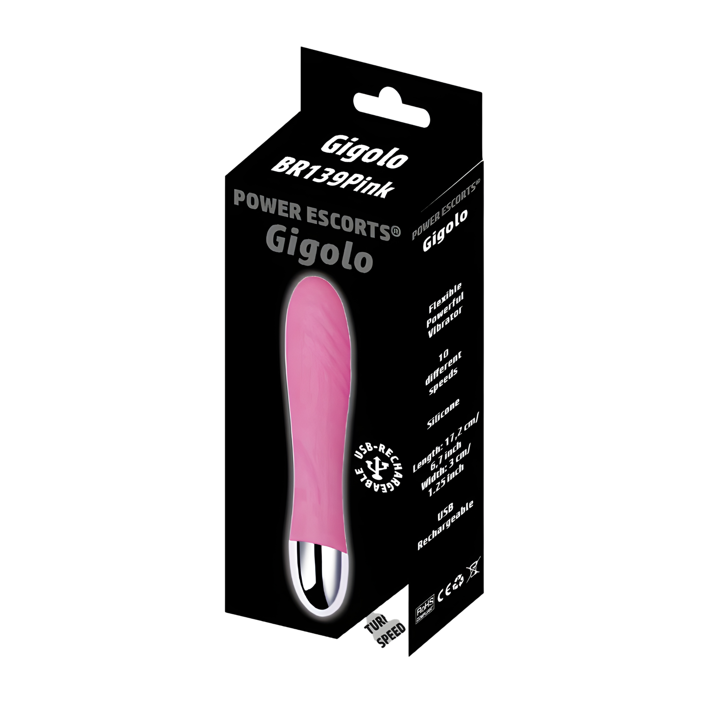 Flexibele USB Oplaadbare Vibrator (Roze)