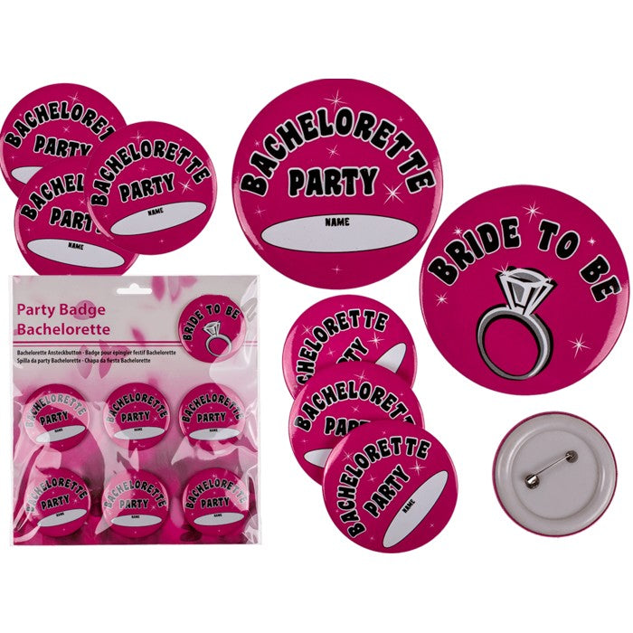 Kinky Pleasure - OB004 - Bachelorette Badges Buttons Set 7 Pieces - 10 Pack