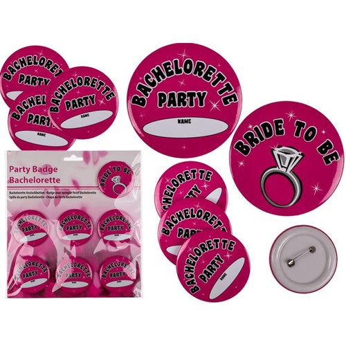 Kinky Pleasure - OB004 - Bachelorette Badges Buttons Set 7 Pieces - 10 Pack
