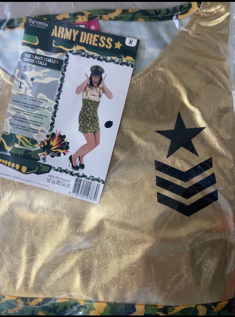 Verleidelijk Kort Leger Jurkje Dames – Militair Kostuum – Maat M