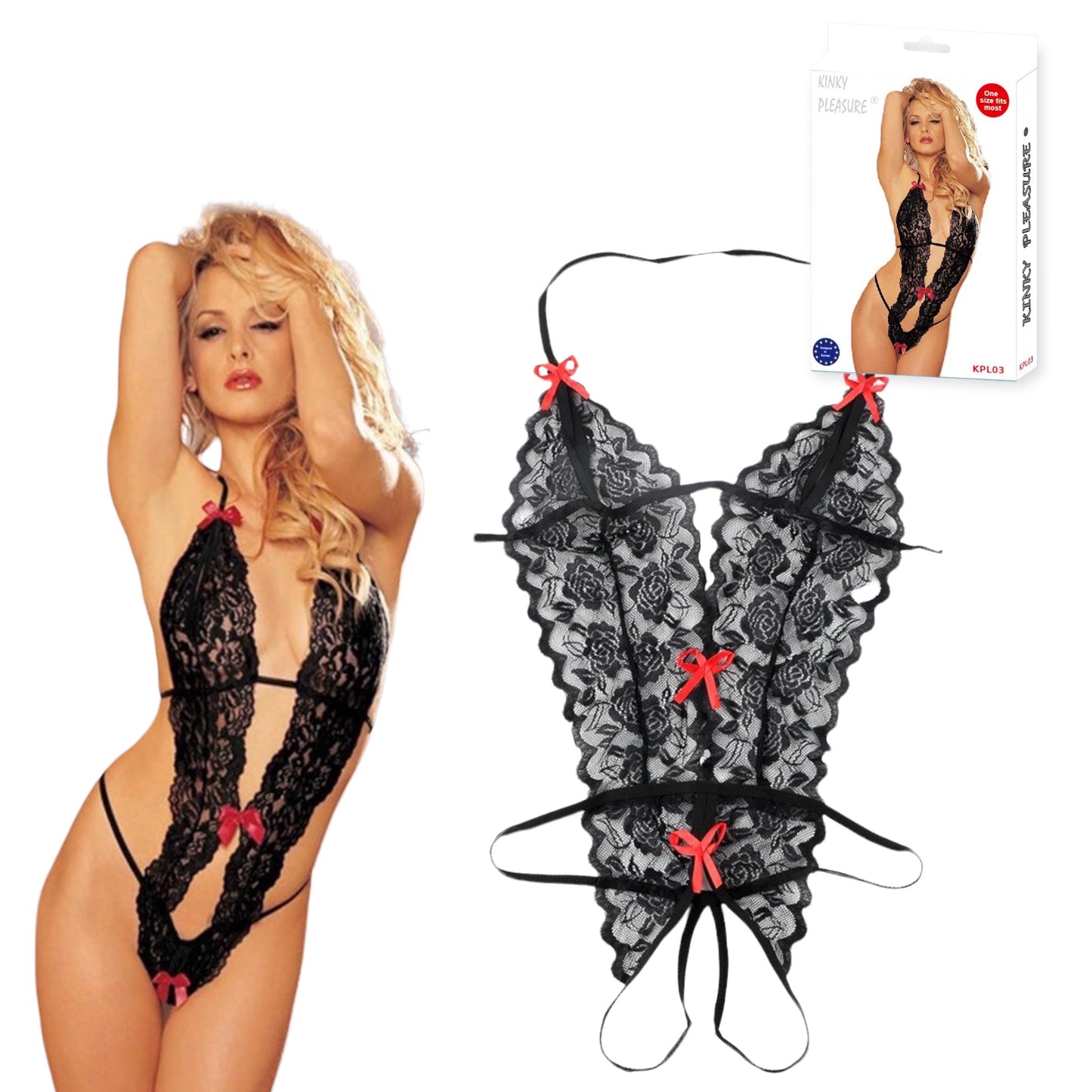 Kinky Pleasure Sexy Lingerie – One Size Fits Most – 4 Kleuren – 1 Piece