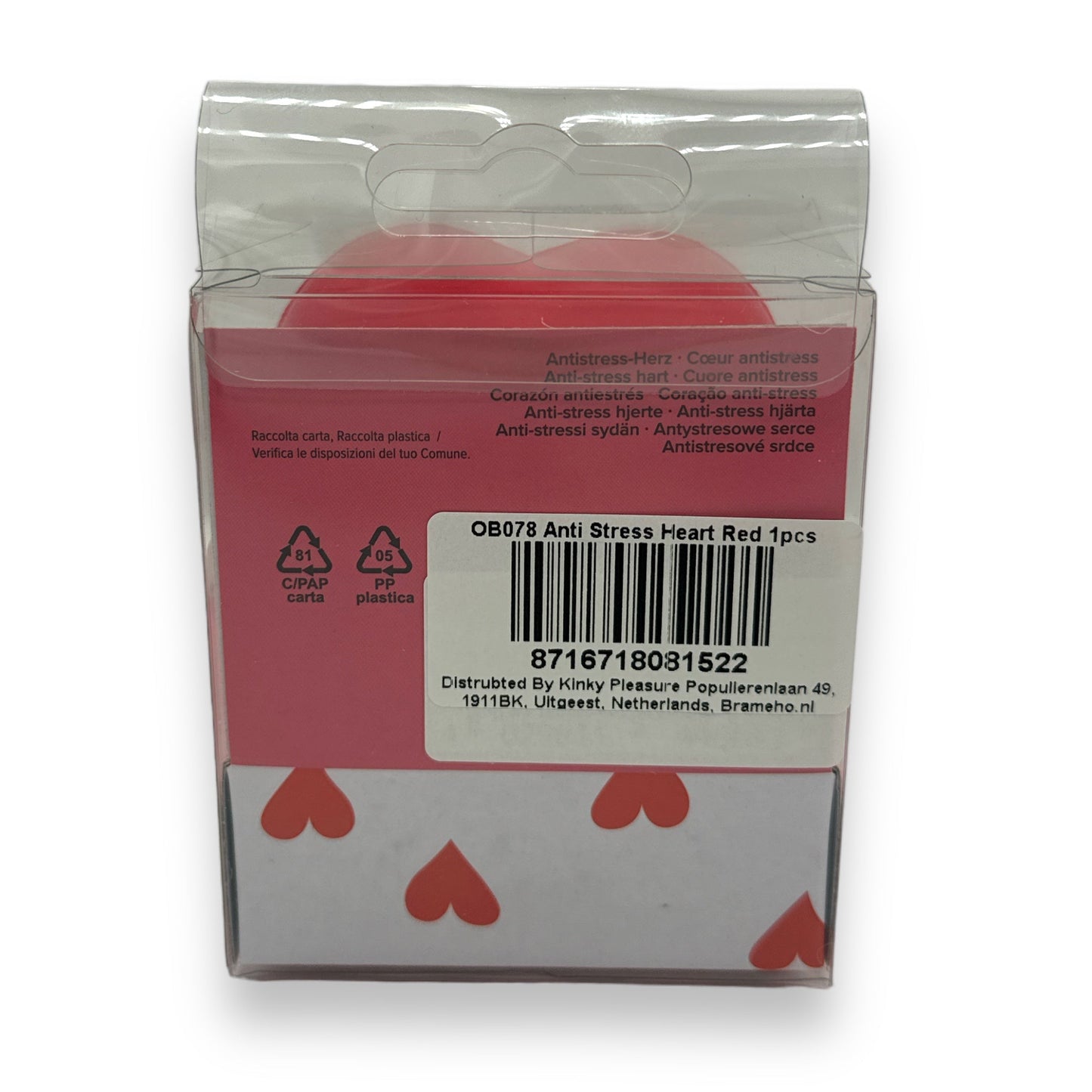 Kinky Pleasure - OB078 - Stress Balls - Squeeze Heart - Red