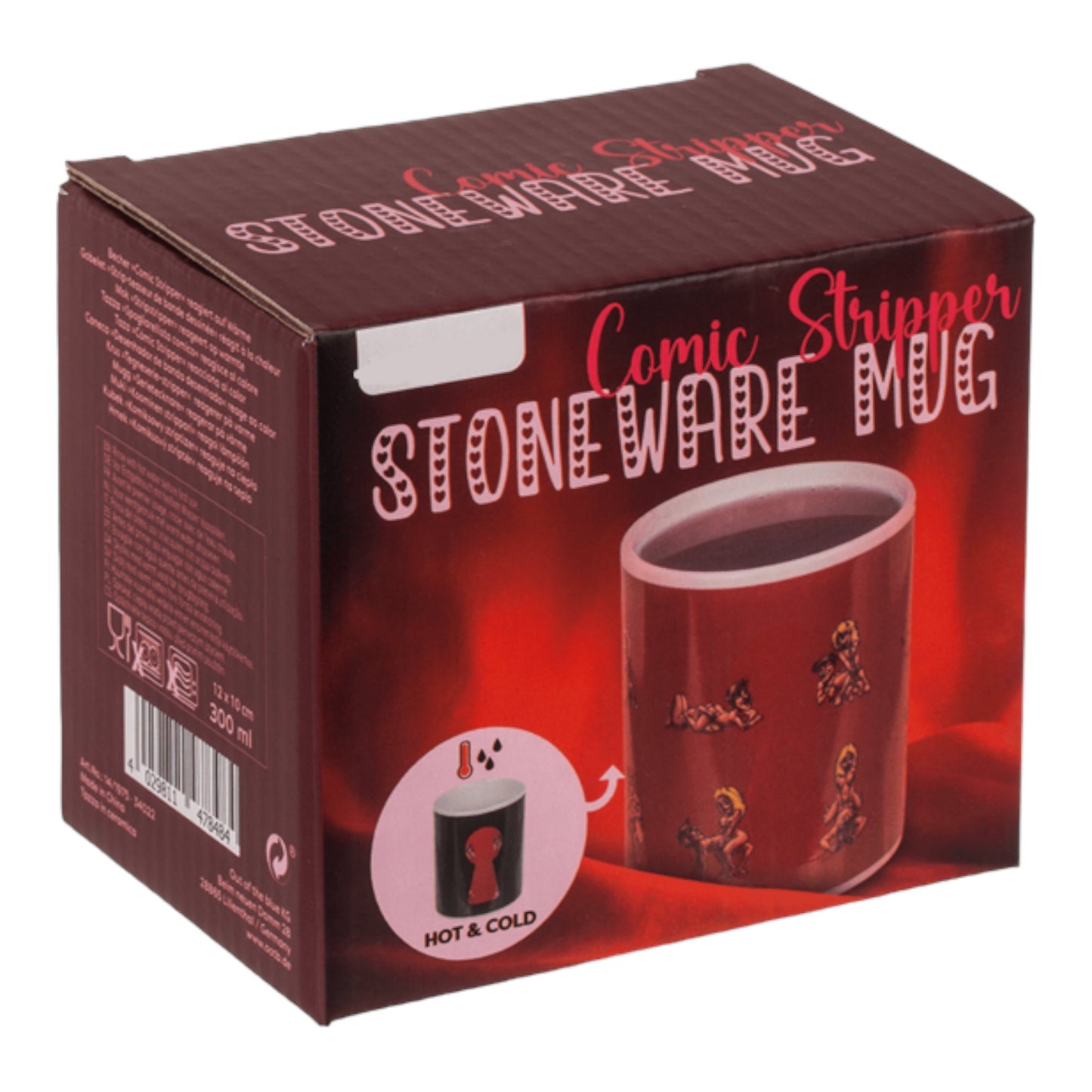 Kinky Pleasure - OB114 - Heat Colour Change Cartoon Strippers Drinking Mug - Grote Mok - 300ml