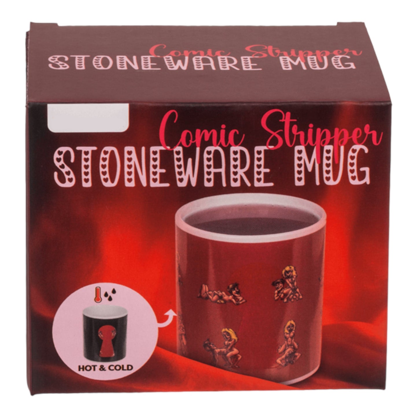Kinky Pleasure - OB114 - Heat Colour Change Cartoon Strippers Drinking Mug - Grote Mok - 300ml