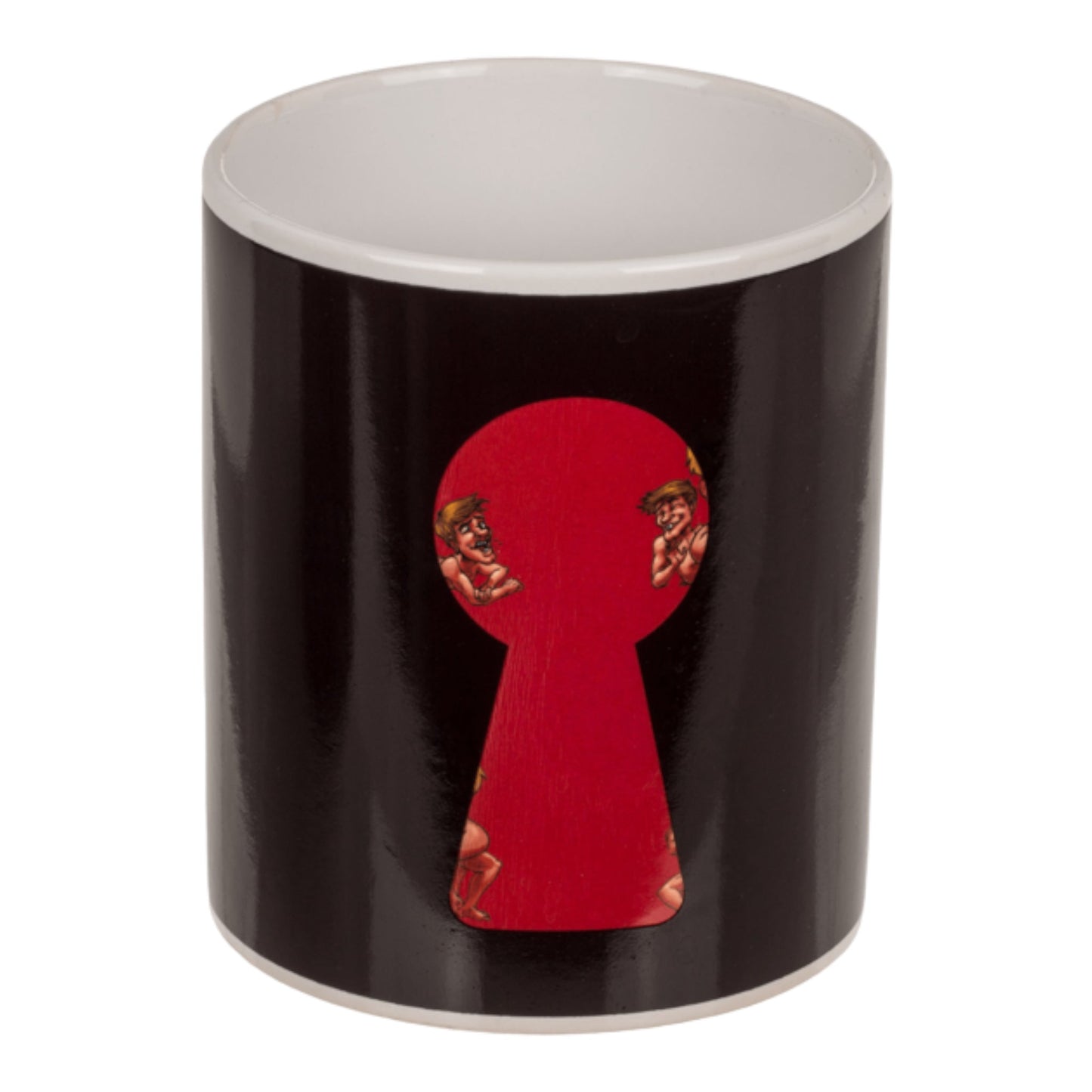 Kinky Pleasure - OB114 - Heat Colour Change Cartoon Strippers Drinking Mug - Grote Mok - 300ml